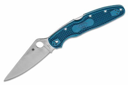 Spyderco POLICE 4 BLUE K390 PLAIN C07FP4K390